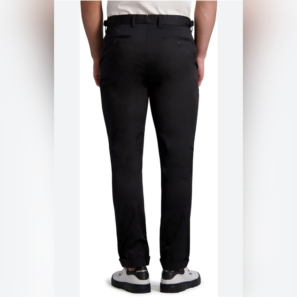 $179 KARL LAGERFELD PARIS Mens Slim-Fit Stretch Chino Pants - Picture 2 of 12
